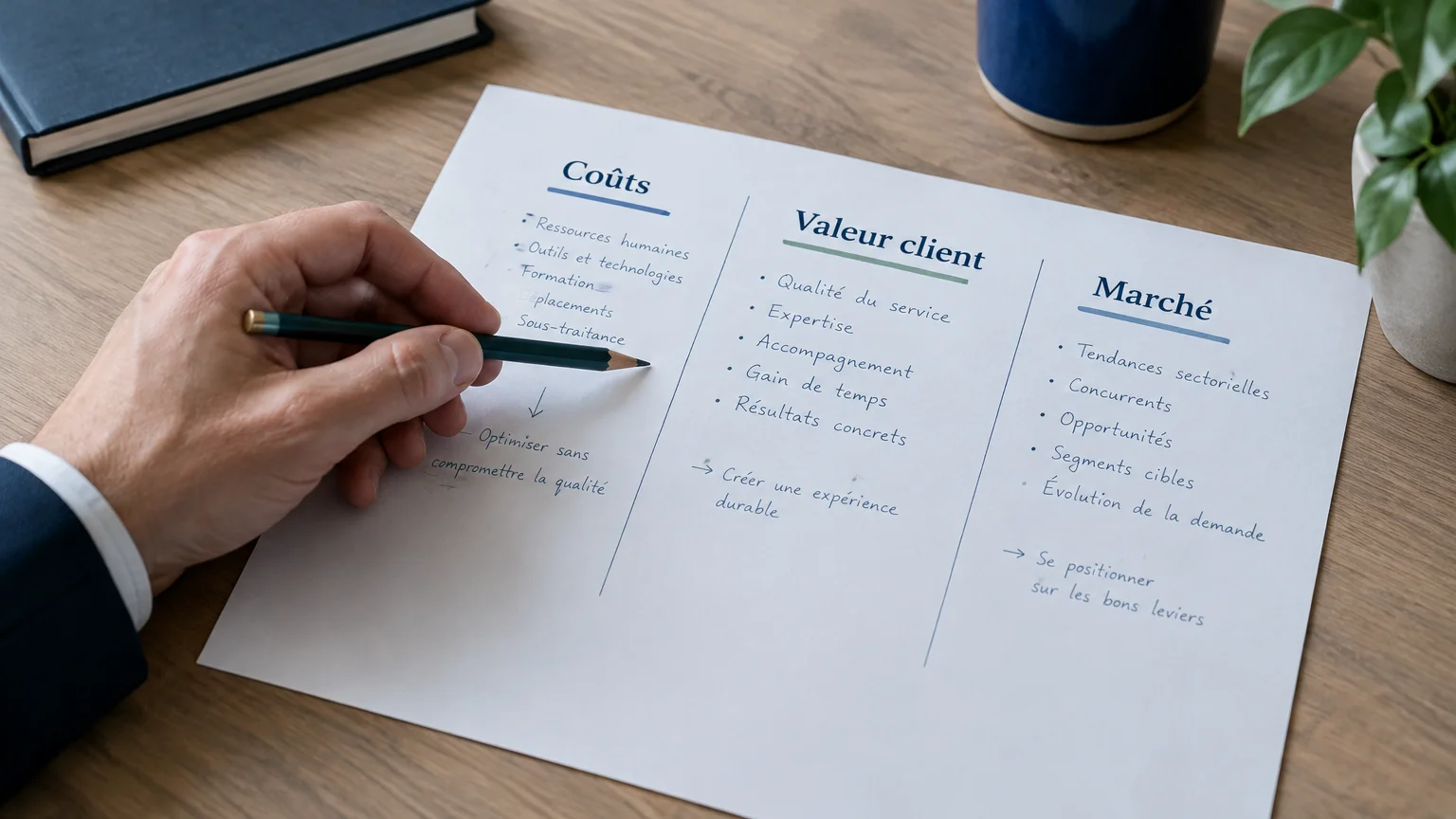 Analyse conjointe des coûts, de la valeur client et du marché pour fixer un prix