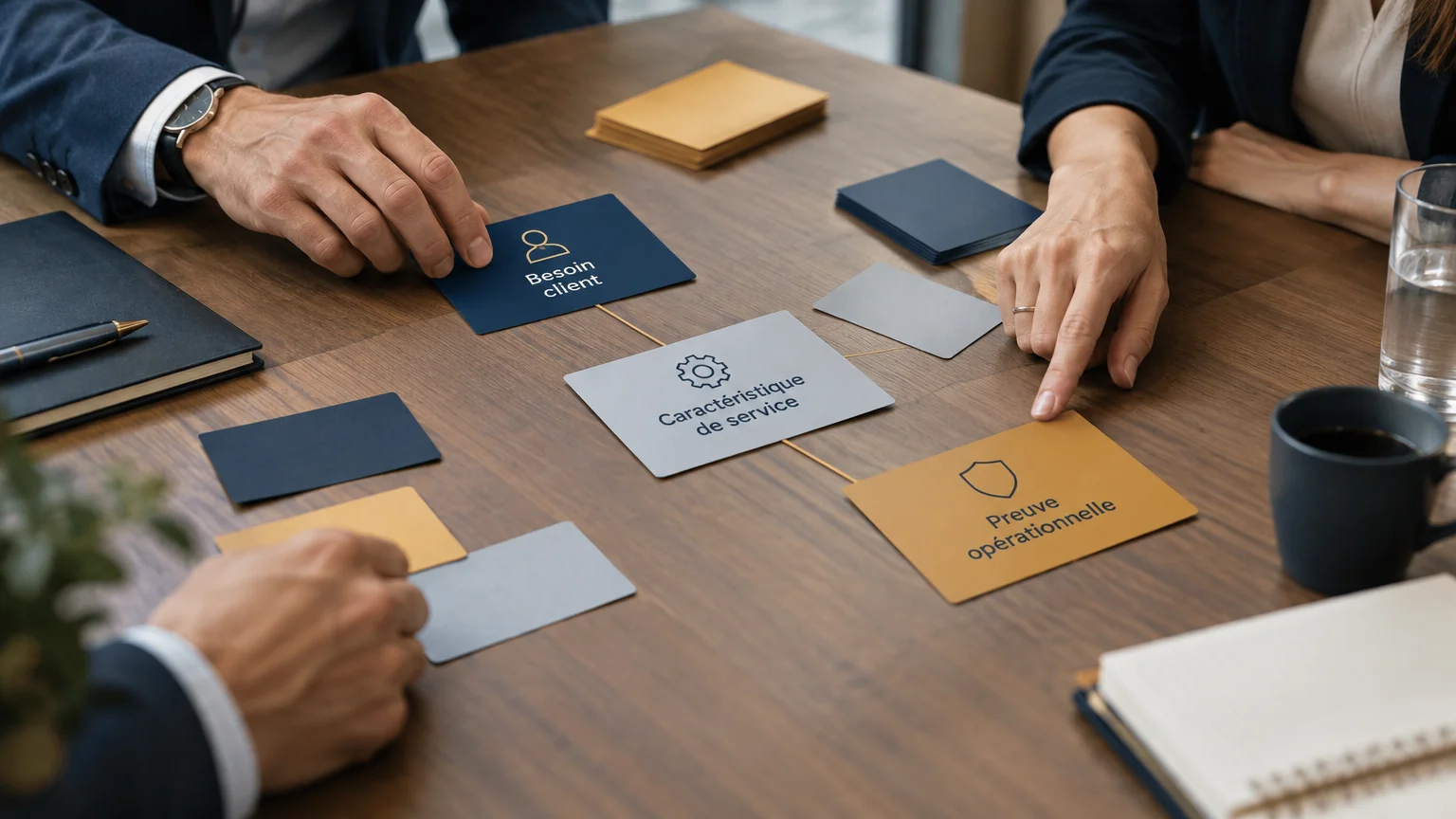 Une équipe relie les besoins clients à une différence concrète de son offre